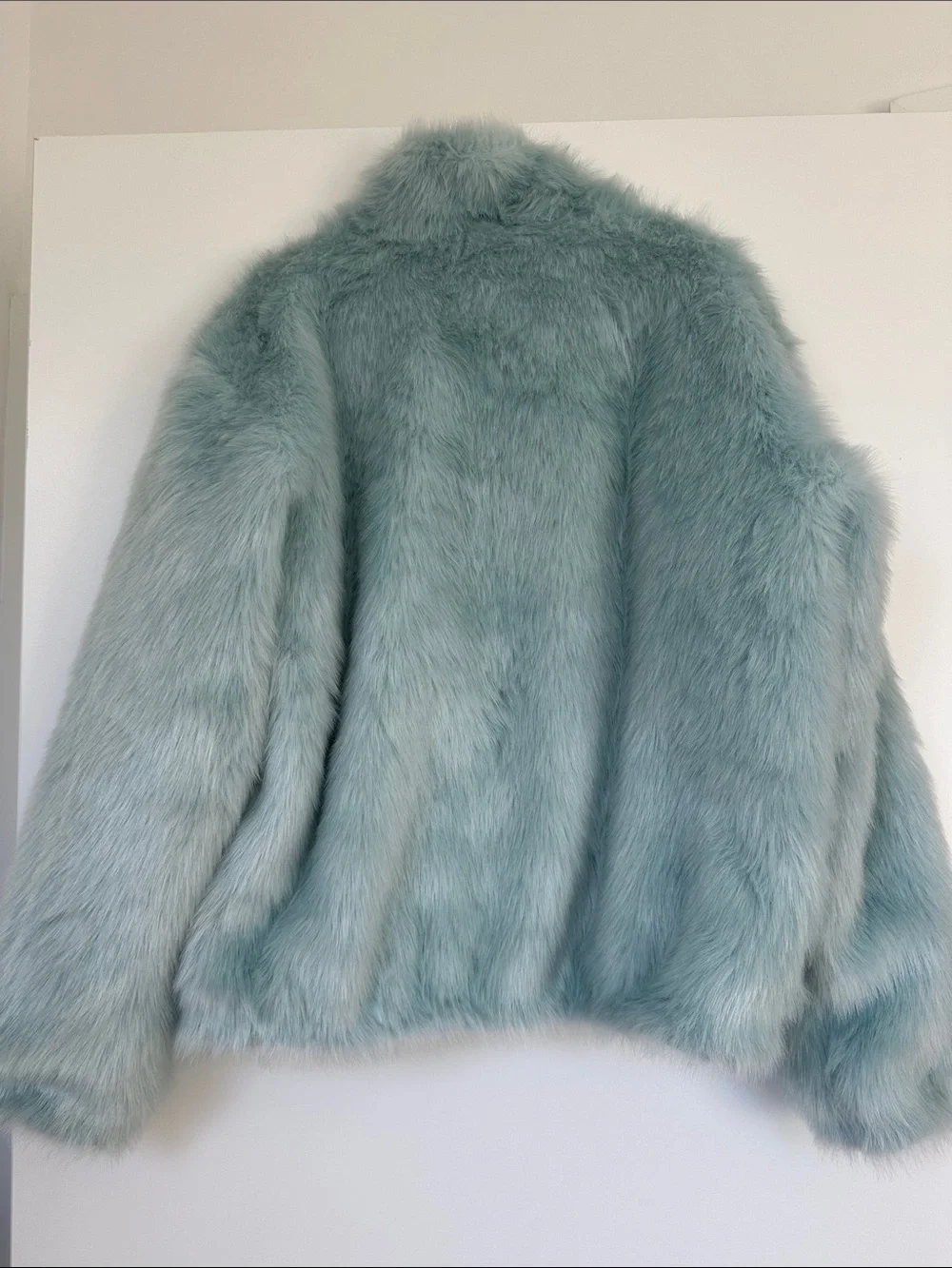 PALACE Icey Blue Faux Fur Zip Jacket Coat